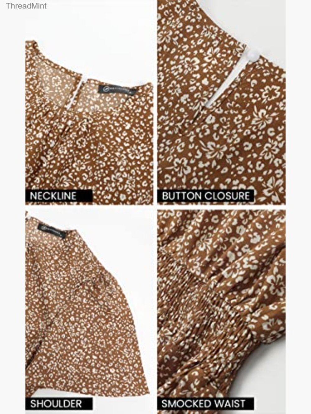 Summer Casual Flutter Sleeve Smocked Waist Tiered Maxi Dress Size S M L XL - Picture 5 of 7